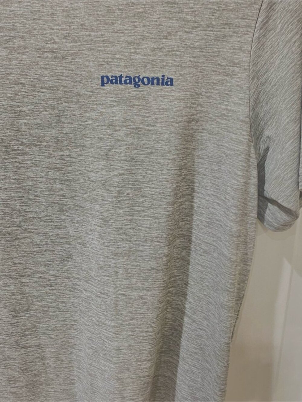 Short-Sleeve Performance Tee in Heather Gray Blue Logo - Picture 3 of 3